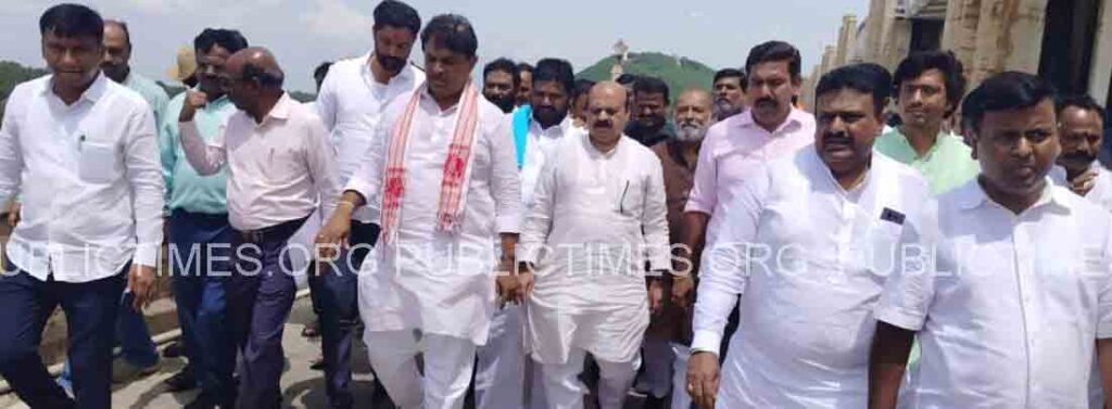 TB DAM B.Y Vijayendra R, Ashoka visited Tungabhadra Dange ತುಂಗಭದ್ರಾ ಡ್ಯಾಂಗೆ ಭೇಟಿ ನೀಡಿದ ಬಿ.ವೈ ವಿಜಯೇಂದ್ರ ಆರ್,ಅಶೋಕ