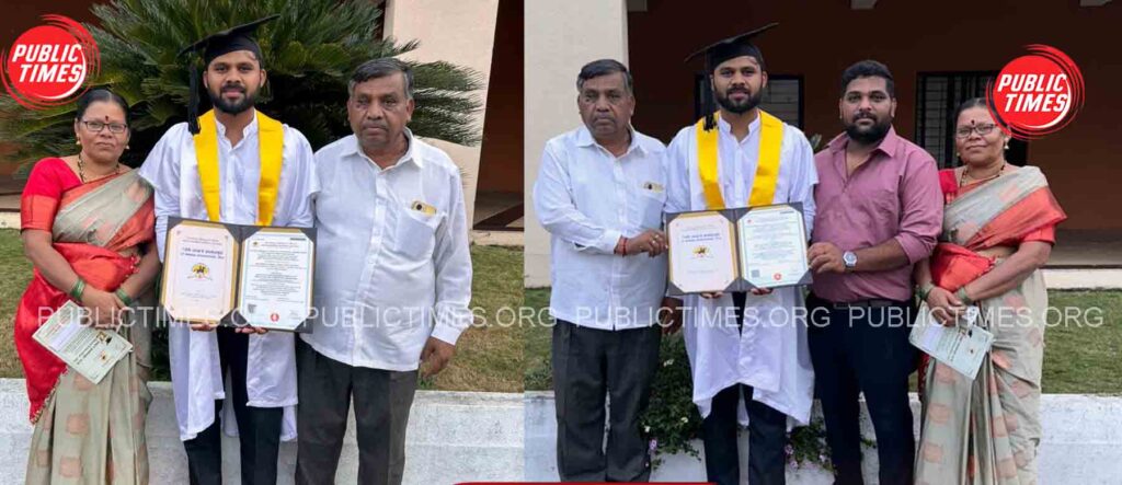 Vinod Sajjana Doctorate Principal ವಿನೋದ ಸಜ್ಜನಗೆ ಡಾಕ್ಟರೇಟ್ ಪ್ರಧಾನ